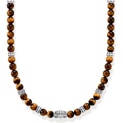 Thomas Sabo, Halsschmuck, Kette Tigerauge, (925 Sterlingsilber, 925er Silber, Silber 925) Thomas Sabo, Halsschmuck, Kette Tigerauge, (925 Sterlingsilber, 925er Silber, Silber 925)
