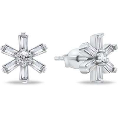 Brilio, Ohrringe, Silver - Charming silver earrings with zircons EA853W, (Silber) Brilio, Ohrringe, Silver - Charming silver earrings with zircons EA853W, (Silber)