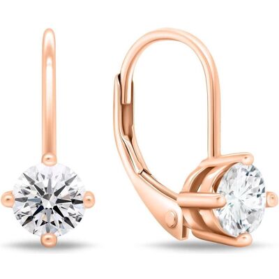 Brilio, Ohrringe, Silver - Minimalist gold-plated earrings with zircons EA754R, (Silber) Brilio, Ohrringe, Silver - Minimalist gold-plated earrings with zircons EA754R, (Silber)