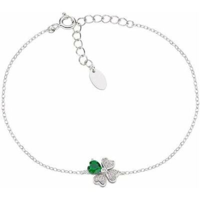 Amen, Armschmuck, Charm Silver Quadricuore BRQUBV Lucky Bracelet, (Silber) Amen, Armschmuck, Charm Silver Quadricuore BRQUBV Lucky Bracelet, (Silber)