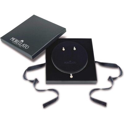 Morellato, Schmuck Set, Women's Special Pack Perla Collection: Necklace With Earrings, Silber Morellato, Schmuck Set, Women's Special Pack Perla Collection: Necklace With Earrings, Silber
