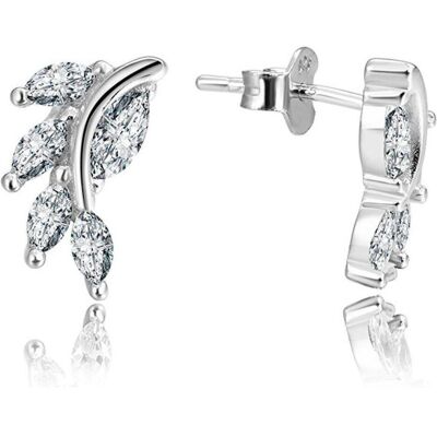 Beneto, Ohrringe, Silver Glittering Earrings AGUP1183 (L), (Silber) Beneto, Ohrringe, Silver Glittering Earrings AGUP1183 (L), (Silber)