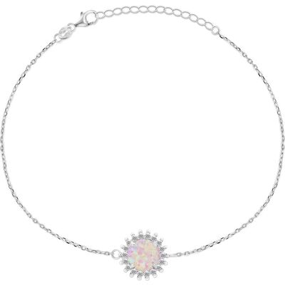 Brilio, Armschmuck, Silver - Charming bracelet with synthetic opal BRC37WP, (Silber) Brilio, Armschmuck, Silver - Charming bracelet with synthetic opal BRC37WP, (Silber)