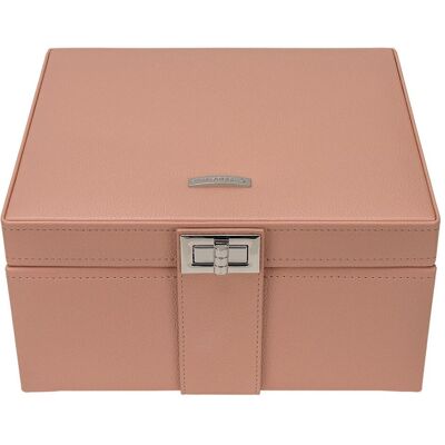 Windrose, Uhrenbox + Schmuckaufbewahrung, Marvella Schmuckkasten 21 cm, Rosa Windrose, Uhrenbox + Schmuckaufbewahrung, Marvella Schmuckkasten 21 cm, Rosa