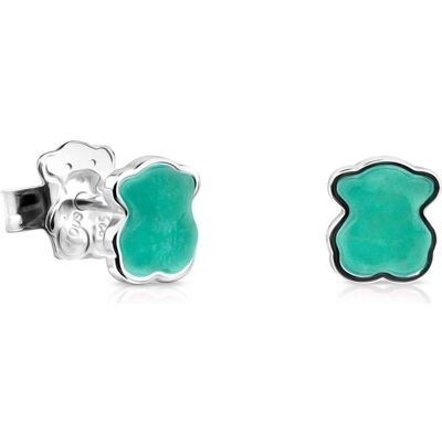Tous, Ohrringe, Silver Teddy Bear Earrings with Amazonite Icon Color 815433600 Tous, Ohrringe, Silver Teddy Bear Earrings with Amazonite Icon Color 815433600