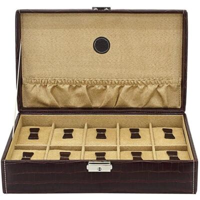 Friedrich, Uhrenbox + Schmuckaufbewahrung, Le Croc, Braun Friedrich, Uhrenbox + Schmuckaufbewahrung, Le Croc, Braun