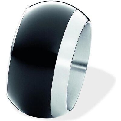 Xen, Ring, Bandring gewölbt mit Keramik schwarz 13 mm, (50) Xen, Ring, Bandring gewölbt mit Keramik schwarz 13 mm, (50)