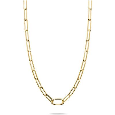 Thomas Sabo, Halsschmuck, Charm Kette Paperclip mit einem Connect Link vergoldet, (925 Sterling Silber) Thomas Sabo, Halsschmuck, Charm Kette Paperclip mit einem Connect Link vergoldet, (925 Sterling Silber)