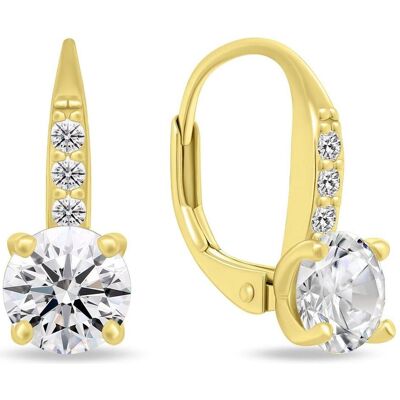 Brilio, Ohrringe, Silver - Sparkling gold-plated earrings with zircons EA916Y Brilio, Ohrringe, Silver - Sparkling gold-plated earrings with zircons EA916Y