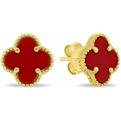 Brilio, Ohrringe, Silver - Beautiful gold-plated earrings Four leaves EA1157YR Brilio, Ohrringe, Silver - Beautiful gold-plated earrings Four leaves EA1157YR