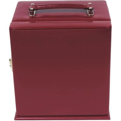 Windrose, Uhrenbox + Schmuckaufbewahrung, Merino Jewelry Box, Rot Windrose, Uhrenbox + Schmuckaufbewahrung, Merino Jewelry Box, Rot