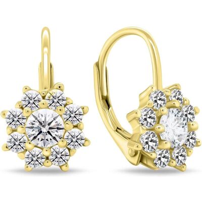 Brilio, Ohrringe, Silver - Beautiful gold-plated earrings with clear zircons EA744Y, (Silber) Brilio, Ohrringe, Silver - Beautiful gold-plated earrings with clear zircons EA744Y, (Silber)