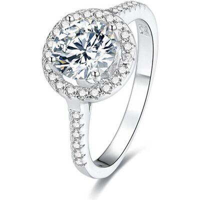 Beneto, Ring, Silver ring with crystals AGG193 - Circuit: 58 mm (L), (58) Beneto, Ring, Silver ring with crystals AGG193 - Circuit: 58 mm (L), (58)
