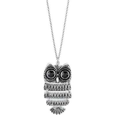 Elli, Halsschmuck, Womens necklace with owl pendant 925 sterling silver with crystals 70 cm Faceted crystal swarovski, (925 Sterling Silber) Elli, Halsschmuck, Womens necklace with owl pendant 925 sterling silver with crystals 70 cm Faceted crystal swarovski, (925 Sterling Silber)