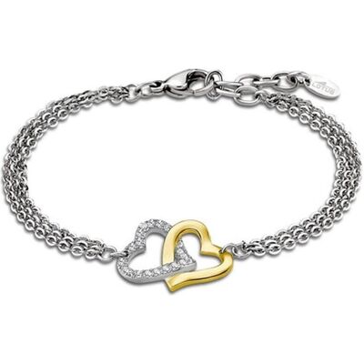 Lotus Armschmuck, Romantic steel bicolor bracelet Woman's Heart LS2117-2 / 1, (Edelstahl) Lotus Armschmuck, Romantic steel bicolor bracelet Woman's Heart LS2117-2 / 1, (Edelstahl)