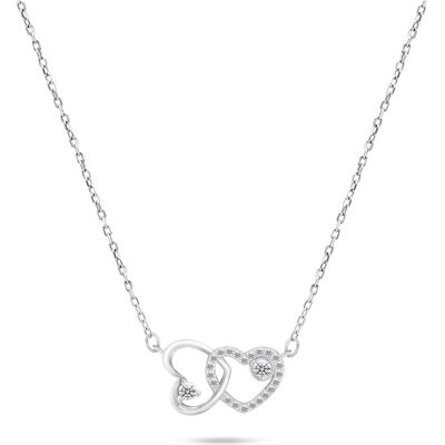 Brilio, Halsschmuck, Silver - Charming silver necklace Hearts NCL51W, (Silber) Brilio, Halsschmuck, Silver - Charming silver necklace Hearts NCL51W, (Silber)