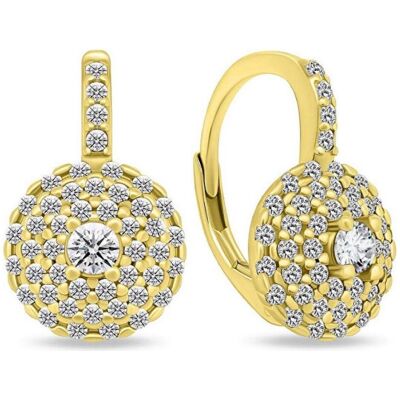 Brilio, Ohrringe, Silver - Stunning gold-plated earrings with zircons EA12Y Brilio, Ohrringe, Silver - Stunning gold-plated earrings with zircons EA12Y