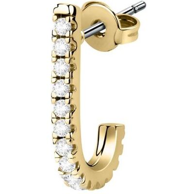 La Petite Story, Ohrringe, Stud Earring Yg + J With White, (Messing) La Petite Story, Ohrringe, Stud Earring Yg + J With White, (Messing)