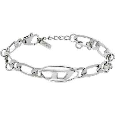 Diesel Armschmuck, Armband Oval D Logo, (17.50 cm, Edelstahl, Messing) Diesel Armschmuck, Armband Oval D Logo, (17.50 cm, Edelstahl, Messing)