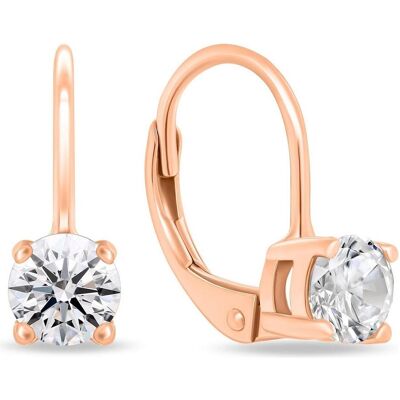 Brilio, Ohrringe, Silver - Minimalist gold-plated earrings with zircons EA914R Brilio, Ohrringe, Silver - Minimalist gold-plated earrings with zircons EA914R