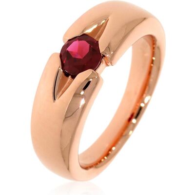 Xen, Ring, Ring mit 5 mm Rhodolith ca. 0,54 ct. rosèvergoldet, (58) Xen, Ring, Ring mit 5 mm Rhodolith ca. 0,54 ct. rosèvergoldet, (58)