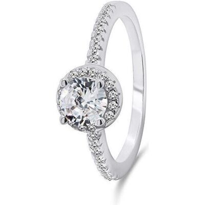 Brilio, Ring, Silver - Charming silver ring with zircons RI054W - Circuit: 60 mm, (60, 925 Silber) Brilio, Ring, Silver - Charming silver ring with zircons RI054W - Circuit: 60 mm, (60, 925 Silber)