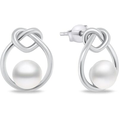 Brilio, Ohrringe, Silver - Original silver stud earrings with pearl EA786W, (Silber) Brilio, Ohrringe, Silver - Original silver stud earrings with pearl EA786W, (Silber)