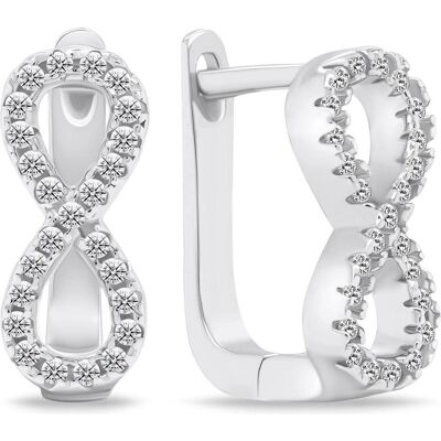 Brilio, Ohrringe, Silver - Modern silver earrings Infinity EA658W, (Silber) Brilio, Ohrringe, Silver - Modern silver earrings Infinity EA658W, (Silber)