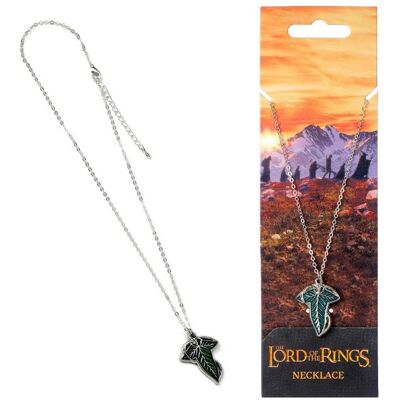 Carat, Halsschmuck, LE SEIGNEUR DES ANNEAUX - Feuille de Lorien - Collier, (925er Sterling Silber-Beschichtung) Carat, Halsschmuck, LE SEIGNEUR DES ANNEAUX - Feuille de Lorien - Collier, (925er Sterling Silber-Beschichtung)