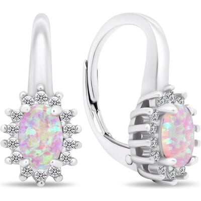 Brilio, Ohrringe, Silver - Luxury silver earrings with zircons and opals EA432WP, (Silber) Brilio, Ohrringe, Silver - Luxury silver earrings with zircons and opals EA432WP, (Silber)