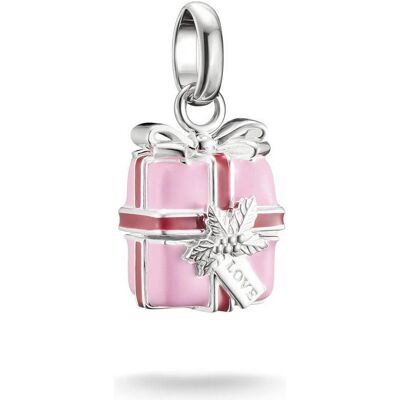 Thomas Sabo, Kettenanhänger, Charm-Anhänger Geschenk Pink Connect Silber, (Emaille, Silber 925) Thomas Sabo, Kettenanhänger, Charm-Anhänger Geschenk Pink Connect Silber, (Emaille, Silber 925)