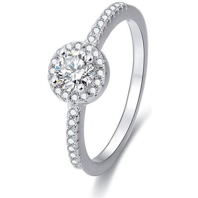 Beneto, Ring, Silver ring with crystals AGG194 - Circuit: 56 mm (L), (56) Beneto, Ring, Silver ring with crystals AGG194 - Circuit: 56 mm (L), (56)