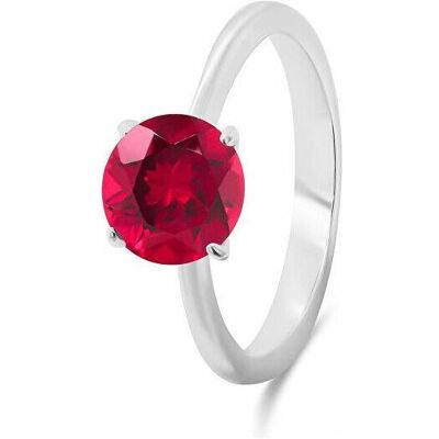 Brilio, Ring, Silver - Delicate silver ring with red zircon RI057WR - Circuit: 52 mm, (52) Brilio, Ring, Silver - Delicate silver ring with red zircon RI057WR - Circuit: 52 mm, (52)