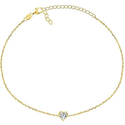 Brilio, Armschmuck, Silver - Minimalist gold-plated heart bracelet BRC30Y Brilio, Armschmuck, Silver - Minimalist gold-plated heart bracelet BRC30Y