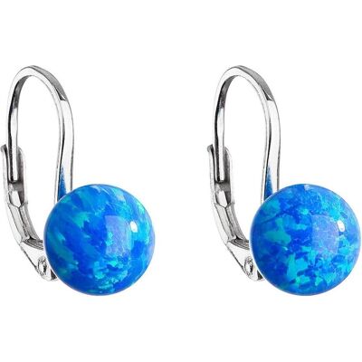 Evolution Group, Ohrringe, Glittering silver earrings with synthetic opal 11245.3 (L), (Silber) Evolution Group, Ohrringe, Glittering silver earrings with synthetic opal 11245.3 (L), (Silber)