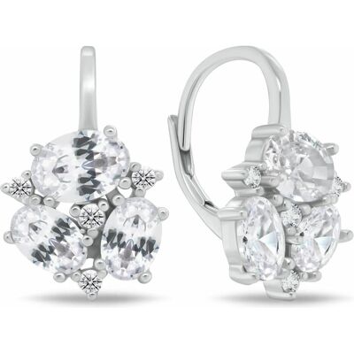 Brilio, Ohrringe, Silver - Charming silver earrings with clear zircons EA1182W, (Silber) Brilio, Ohrringe, Silver - Charming silver earrings with clear zircons EA1182W, (Silber)