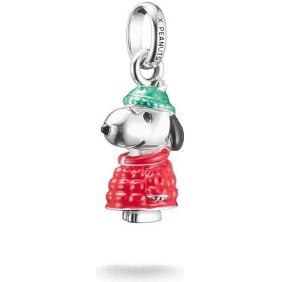 Thomas Sabo, Kettenanhänger, Charm-Anhänger Snoopy Winterjacke PEANUTS Connect Silber, (Emaille, Silber) Thomas Sabo, Kettenanhänger, Charm-Anhänger Snoopy Winterjacke PEANUTS Connect Silber, (Emaille, Silber)