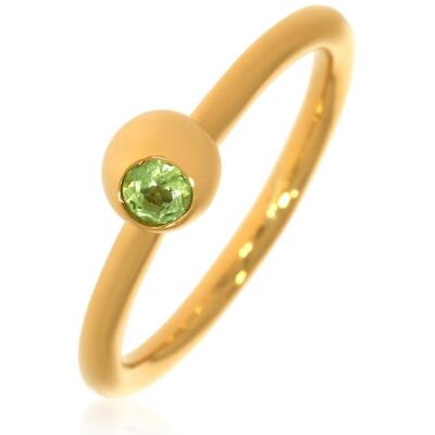 Xen, Ring, Ring mit 3 mm Peridot ca. 0,12 ct. gelbvergoldet, (56) Xen, Ring, Ring mit 3 mm Peridot ca. 0,12 ct. gelbvergoldet, (56)