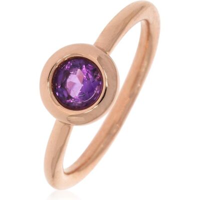 Xen, Ring, Ring mit 5 mm Amethyst ca. 0,45 ct. rosèvergoldet, (58) Xen, Ring, Ring mit 5 mm Amethyst ca. 0,45 ct. rosèvergoldet, (58)