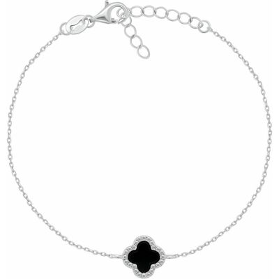 Brilio, Armschmuck, Silver - Silver bracelet for women Four-leaf clover BRC239WBC, (Silber) Brilio, Armschmuck, Silver - Silver bracelet for women Four-leaf clover BRC239WBC, (Silber)