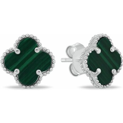 Brilio, Ohrringe, Silver - Beautiful silver earrings Four leaf EA1157WG, (Silber) Brilio, Ohrringe, Silver - Beautiful silver earrings Four leaf EA1157WG, (Silber)