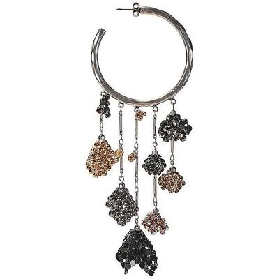 Isabel Marant, Ohrringe, Ohrring SINGLE HOOP, (Aluminium, Glas, Metall) Isabel Marant, Ohrringe, Ohrring SINGLE HOOP, (Aluminium, Glas, Metall)