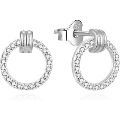Beneto, Ohrringe, Elegant silver earrings with zircons AGUP1889, (Silber) Beneto, Ohrringe, Elegant silver earrings with zircons AGUP1889, (Silber)