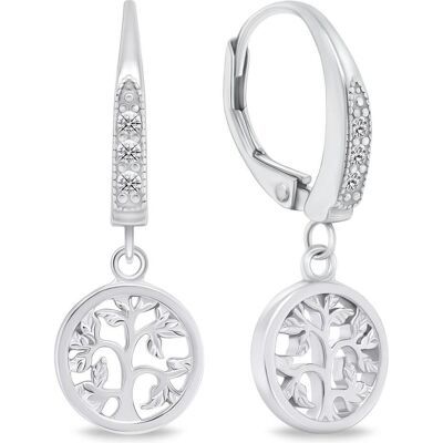 Brilio, Ohrringe, Silver - Fashion dangle earrings Tree of Life EA740W Brilio, Ohrringe, Silver - Fashion dangle earrings Tree of Life EA740W