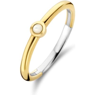 Ti Sento Milano, Ring, Ring mit Perlmutt bicolor vergoldet 12253MW, (56, 925 Silber) Ti Sento Milano, Ring, Ring mit Perlmutt bicolor vergoldet 12253MW, (56, 925 Silber)