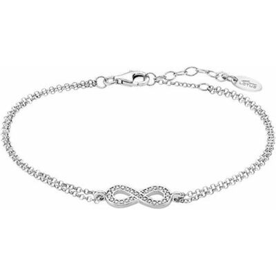 Lotus Armschmuck, Silver - Gentle silver bracelet with zircons Infinity LP1859-2 / 1 (L), (20 cm, Edelstahl, Rostfreier Stahl) Lotus Armschmuck, Silver - Gentle silver bracelet with zircons Infinity LP1859-2 / 1 (L), (20 cm, Edelstahl, Rostfreier Stahl)