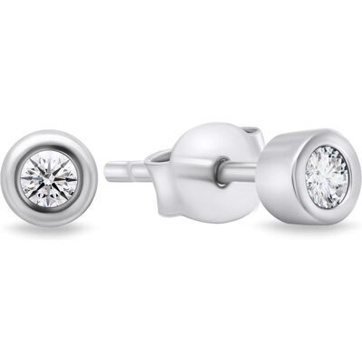 Brilio, Ohrringe, Silver - Timeless silver earrings with zircons EA609W, (Silber) Brilio, Ohrringe, Silver - Timeless silver earrings with zircons EA609W, (Silber)