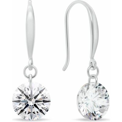 Brilio, Ohrringe, Silver - Silver dangling earrings with zircons EA1203W, (Silber) Brilio, Ohrringe, Silver - Silver dangling earrings with zircons EA1203W, (Silber)
