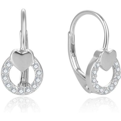 Beneto, Ohrringe, Gentle silver earrings with heart AGUC2701 (L), (Silber) Beneto, Ohrringe, Gentle silver earrings with heart AGUC2701 (L), (Silber)