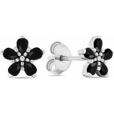 Brilio, Ohrringe, Silver - Gold-plated stud earrings with black zircons EA580RBC - Diameter: 0.5 cm Brilio, Ohrringe, Silver - Gold-plated stud earrings with black zircons EA580RBC - Diameter: 0.5 cm